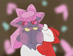 2d_animation ambiguous_gender animated anthro areola big_breasts black_body bottomless breast_play breast_suck breasts cat_smile closed_eyes clothed clothing clothing_aside diamond_(gem) diancie digital_media_(artwork) domestic_cat duo elemental_creature essentiad felid feline felis female fur fur_tuft gem gem_creature generation_6_pokemon hand_on_belly head_gem hi_res hoodie hoodie_only legendary_pokemon long_pigtails looking_at_another loop mammal manu_(essentiad) mineral_fauna mythical_pokemon nintendo nipple_fetish nipple_play nipple_suck nipples open_mouth open_smile pink_areola pink_eyes pink_gem pokemon pokemon_(species) red_clothing red_hoodie red_sclera red_shirt red_topwear shirt shirt_only simple_background smile sucking topwear topwear_only tuft twintails white_body white_fur