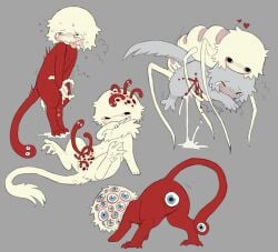 2025 ambiguous_gender anthro anus arthropod black_eyes blood blue_eyes blush bodily_fluids closed_smile crying cum digital_drawing_(artwork) digital_media_(artwork) ejaculation eye_pussy eyeball feral feral_on_feral fraid_(species) fur genital_fluids gore grey_body grey_fur grey_tail grin group heart_symbol hi_res holes_in_body ill infection insects jejejunum larva looking_aside looking_pleasured maggot male male/ambiguous male_only monotone_body monotone_fur monotone_tail mouth_closed multi_eye multiple_images neck_tuft parasite pink_tongue pussy_eye red_body red_tail sex sitting smile stab sweat tail tail_eye tail_tuft tan_body tan_fur tan_head tan_tail tears teeth tongue tongue_out trypophobia tuft wavy_mouth what worm