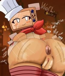 1girls 2d_(artwork) anus ass ass_clap ass_clapping ass_focus ass_up asshole back_view backboob badware_(die_of_death) baker bottom bottom_heavy bottomless bottomless_female buttocks cookie cookieware_(die_of_death) cute cute_expression cute_face cute_female die_of_death_(roblox) digital_drawing_(artwork) digital_media_(artwork) drawing female female_focus female_only mommy older_female pussy rear_view roblox roblox_game robot robot_girl robot_humanoid text tv tv_face tv_head vagina watermark woflgame