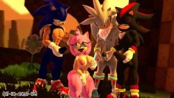 1girls 3boys 3d 3d_(artwork) amy_rose black_fur blue_eyes blue_fur evening eyelashes flower foursome gloved gloved_male gloves green_eyes green_hill_zone hedgehog hedgehog_ears hedgehog_girl hedgehog_humanoid imminent_cum imminent_cumshot looking_at_another looking_at_partner masturbating masturbation mmmf_foursome not-so-violet-sfm open_mouth orgy orgy_sex pink_fur red_eyes red_fur shadow_the_hedgehog silver_the_hedgehog sonic_(series) sonic_the_hedgehog sonic_the_hedgehog_(series) sunset tan_body tongue tongue_out white_fur