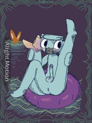 2d_animation anal_wink animate_inanimate animated anthro anus aquarium arthropod ass balls blue_body blush blushcrunch_studio covered_mouth crustacean dandy's_world digital_media_(artwork) duo erection finn_(dandy's_world) fish_bowl for_a_head genitals humanoid humanoid_genitalia looking_at_viewer lost male male/male mammal marine motion_tweening mysterious mystery nude object_head orange_body penile penis presenting raised_tail roblox sea shrimp shrimpo_(dandy's_world) spreading submissive tail tape taped_mouth thin_penis toon_(dandy's_world) vivarium water yoshreveluv