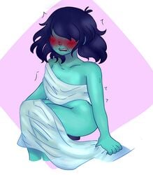 ambiguous_penetration ambiguous_sex ass blue_body blue_hair blue_skin buttsex censored_breasts censored_penis censored_pussy confusedself deltarune dildo dildo_in_ass dildo_in_pussy dildo_penetration hidden_eyes kris_(deltarune) kris_female_(deltarune) long_hair naked orgasm penis_in_ass penis_in_pussy reverse_cowgirl_position seated sheet_grab sheets sitting sitting_on_dildo sitting_on_penis vaginal_penetration