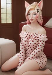 3d ahri ahri_(league_of_legends) ai_generated blender k/da_ahri k/da_all_out_series k/da_series league_of_legends