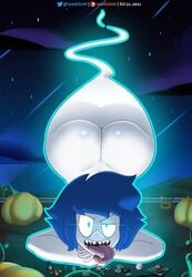 ass blue_hair female ghost ghost_girl lapis_lazuli_(steven_universe) lewdssonk solo steven_universe tagme