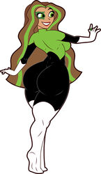 1girls ass big_ass dark-skinned_female dc dc_comics dc_super_hero_girls dimples_of_venus female female_only green_lantern jessica_cruz kaboot latina skin_tight solo thick_thighs wide_hips