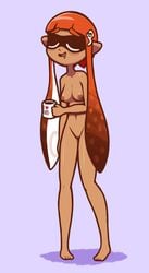 1girls 2018 breasts brown_skin closed_eyes completely_nude completely_nude_female female female_focus female_only full_body heart holding_coffee_cup holding_coffee_mug holding_mug holding_object inkling inkling_girl naked naked_female navel nintendo nipples nude nude_female nudity purple_background pussy screwroot shadow sleepy solo solo_female solo_focus splatoon standing tentacle_hair