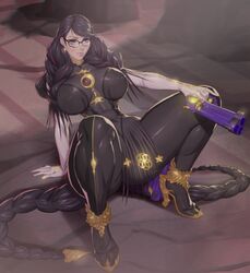 1girls absurd_res absurdres alternate_ass_size alternate_body_type alternate_breast_size arm_support arttoru ass ass_bigger_than_head ass_visible_through_thighs bayonetta bayonetta_(character) bayonetta_3 big_ass big_breasts black_hair blue_eyes boots braid braided_hair breasts breasts_apart breasts_bigger_than_head busty butt butt_bigger_than_head closed_mouth clothed clothing curvaceous curves curvy curvy_body curvy_female curvy_figure curvy_hips ear_piercing earrings ears eyebrows eyelashes eyes fat_ass fat_butt female female_only firearm full_body glasses gun handgun hartman_hips hi_res high_resolution highres hips hourglass_figure huge_ass huge_breasts huge_butt huge_thighs large_ass large_breasts large_butt large_thighs light-skinned_female light_skin lips lipstick long_braid looking_at_viewer massive_ass massive_breasts massive_butt massive_thighs nipple_bulge nose revolver round_ass round_breasts round_butt round_ears round_eyewear round_glasses slim_thick slim_waist smile solo solo_female solo_focus thick thick_thighs thighs_bigger_than_head thunder_thighs thunderthighs very_long_braid very_long_hair weapon white_body wide_hips