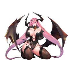 1girls alternate_costume areolae arm_up bangs bare_shoulders bare_thighs barely_clothed barely_contained beauty_mark belly_button black_gloves black_panties blue_eyes breasts cameltoe demon_girl female female_focus female_only front_view game_cg gloves hair_ornament hand_on_head heels hi_res high_heels horns huge_breasts large_ass large_breasts last_origin legs_open legs_spread legwear light-skinned_female light_skin long_gloves long_hair looking_at_viewer massive_breasts midriff mole_under_mouth monster_girl naughty_face navel navel_line nipples official_alternate_costume official_art on_knees panties pink_hair pubic_tattoo pussy revealing_clothes serapias_alice serapias_alice_(night_queen_dress) simple_background skin_tight snowball22 sole_female solo spread_legs succubus succubus_costume succubus_horns succubus_tail succubus_tattoo succubus_wings suggestive_look tagme tail thick_thighs thigh_highs thighhighs thighs transparent_clothing white_pupils wide_hips wings