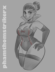 dominant_female dominatrix milf monochrome oc phamthomstrikerx