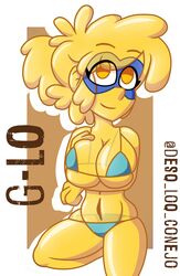 cartoon_network female_only g-lo_(villainous) hero monster_girl slime superhero transparent_body villainous yellow_skin