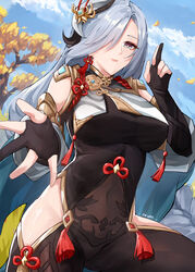 shenhe (genshin impact) from genshin impact by enzore