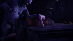 3d ashley_graham ashley_graham_(ella_freya) blender buffsprout capcom interspecies monster multiple_monsters pantyhose penis rape regenerator resident_evil resident_evil_4 resident_evil_4_remake torn_clothes