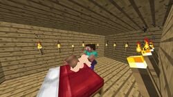 1boy 1boy1girl 1girls 3d animated bed bedroom big_ass big_butt brown_hair character cum cum_in_pussy cum_inside cum_inside_vagina from_behind horny_female human_female humanoid jenny_belle_(slipperyt) looking_at_another looking_at_partner looking_down mine-imator minecraft moaning moaning_in_pleasure outside schnurritv sex sound steve_(minecraft) tagme teenager vaginal_penetration video