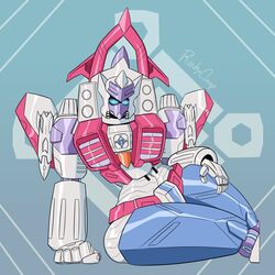 1girls alien alien_girl autobot big_breasts big_butt bust busty cybertronian falcia_(transformers) female female_only hasbro machine minicon original_character robocream robot robot_girl roby_creep thick_thighs thighhighs transformers transformers_armada