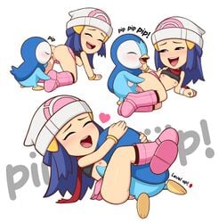 1boy 1girls anus areolae ass blue_eyes blue_hair boot bottomless breasts chibi chibi_dawn dawn_(pokemon) female femsub hat interspecies long_hair loodncrood male/female male_pokemon maledom mating_press nintendo nipples no_panties oral penis piplup plain_background pokemon pokemon_(species) pokemon_bdsp pokemon_dppt pokephilia pussy sex simple_background skirt thick_thighs thighs vaginal_penetration vaginal_sex white_background