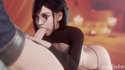 1boy 1boy1girl 1girls 3d 4k animated big_penis black_hair black_shirt blowjob_face bowl_cut clothed_female clothed_female_nude_male clothed_sex cloud_strife cropped_sweater evilaudio fellatio final_fantasy final_fantasy_vii final_fantasy_vii_remake glasses interracial kassioppiava large_ass large_breasts large_penis lazysoba looking_at_partner looking_up no_bra oral panties red_eyes shirt short_hair shrug_(clothing) sound string string_panties tifa_lockhart video