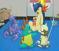 argon_vile croconaw gligar nintendo pokemon pokemon_(species) smeargle straight_hair typhlosion