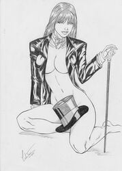 black_and_white carla_torres dc monochrome straight_hair tagme zatanna