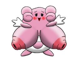 blissey blush breasts color female female_only feral front_view nintendo nipples nude pink_skin pokemon solo standing tagme white_skin