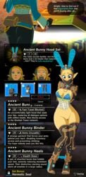 1girls arms_behind_back awkward bad_end bedito blonde_hair bondage bottomless breasts breath_of_the_wild breath_of_the_wild_2 bunny_costume bunny_ear bunny_ears bunnysuit cleavage clothed clothes clothing costume curse cursed_clothing cursed_item edit edited embarrassed embarrassed_nude_female enf english_text exposed exposed_pussy female female_only fully_clothed gameplay_mechanics heels high_heels humiliation item_description knees_together_feet_apart leotard lingerie nintendo pale_skin permanent_bondage permanent_nudity predicament_bondage princess_zelda public_humiliation pussy solo stripped text the_legend_of_zelda thighhighs thighs tiptoes trapped wide_hips wossarem zelda_(breath_of_the_wild)