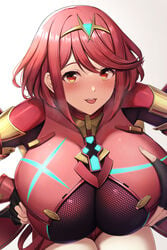 1girls big_breasts fou_zi paintcan pyra white_background xenoblade_(series) xenoblade_chronicles_2