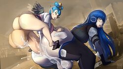 1boy 1futa :p amanozako_(megami_tensei) anal ass atlus balls big_balls blue_hair bottomless clothed clothing cum cum_in_ass cum_inside cum_while_penetrated duo ejaculation erection femboy futa_on_male futadom futanari girly hands-free handsfree_ejaculation huge_balls huge_cock human humanoid large_balls large_penis light-skinned_futanari light_skin long_hair male malesub minigirl mounting nahobino_(smt) open_mouth orgasm pale_skin partially_clothed penis perching_position protagonist_(shin_megami_tensei_v) sex shin_megami_tensei shin_megami_tensei_v small_but_hung small_dom_big_sub tongue tongue_out trap yellow_eyes zestysauce