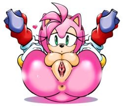 amy_rose nude pink_fur pink_hair presenting_pussy pussy solo sonic_(series) watatanza watatanza_(pixiv)