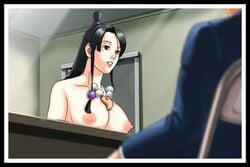 1boy 1girls big_breasts black_hair edit female gyakuten_saiban huge_breasts male maya_fey mia_fey naruhodou_ryuuichi necklace nekomate14 phoenix_wright smiling