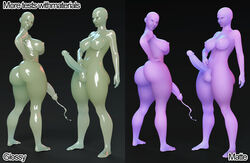 3d ass big_ass big_breasts big_butt big_penis breasts bubble_ass bubble_butt cum cum_explosion cumshot daz_studio elemental_creature elemental_humanoid female futa_only futanari green_skin intersex large_penis misuzalha3d monster_girl nipples penis purple_skin render slime slime_girl thick_thighs veiny veiny_penis wide_hips