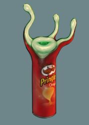 ambiguous_gender food food_creature hi_res not_furry penetrable_sex_toy pringles sex_toy simple_background tentacle