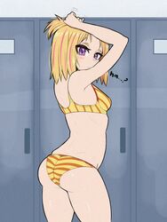 ass bra duke_wintermaul flip_flappers locker_room panties purple_eyes tagme yayaka young_savage