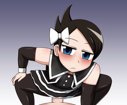 1boy 1girls black_hair blush female human looking_at_viewer male marley_(pokemon) penis pokemon sex yagen_sasami