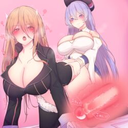 1futa 1girls absurdres all_fours ass ass_grab azur_lane big_breasts big_penis bismarck_(azur_lane) black_footwear black_headwear black_jacket black_legwear black_thighhighs blonde_hair blue_eyes blush boots bottomless braid breasts buttons censored cleavage clothed clothing coat cross_section cum cum_in_pussy cum_in_uterus cum_inside detached_sleeves double-breasted duo eyebrows_visible_through_hair female french_braid from_behind fur-trimmed_boots fur_trim futa_on_female futa_with_female futanari gold_trim hair_between_eyes highres huge_breasts human jacket kneeling light-skinned_female light-skinned_futanari light_skin long_hair looking_back mosaic_censoring multiple_girls open_mouth pale_skin partially_clothed penetration penis pink_background purple_coat purple_eyes purple_hair rikuguma rodney_(azur_lane) simple_background smile spread_legs thigh_boots thighhighs two-tone_coat uterus vaginal_penetration very_long_hair white_coat white_footwear