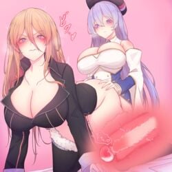 1futa 1girls absurdres all_fours ass ass_grab azur_lane big_breasts big_penis bismarck_(azur_lane) black_footwear black_headwear black_jacket black_legwear black_thighhighs blonde_hair blue_eyes blush boots bottomless braid breasts buttons censored cleavage clothed clothing coat cross_section cum cum_in_pussy cum_in_uterus cum_inside detached_sleeves double-breasted duo eyebrows_visible_through_hair female french_braid from_behind fur-trimmed_boots fur_trim futa_on_female futa_with_female futanari gold_trim hair_between_eyes highres huge_breasts human intersex jacket kneeling light-skinned_female light-skinned_futanari light_skin long_hair looking_back mosaic_censoring multiple_girls pale_skin partially_clothed penetration penis pink_background purple_coat purple_eyes purple_hair rikuguma rodney_(azur_lane) sex simple_background smile spread_legs thigh_boots thighhighs two-tone_coat uterus vaginal_penetration very_long_hair white_coat white_footwear