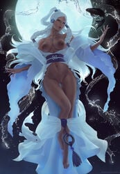 1girls areolae arms_out artistic_nude ass_visible_through_thighs avatar_legends avatar_the_last_airbender barefoot big_areola big_breasts blue_eyes bottomless breasts busty clothing crossed_legs dark-skinned_female dark_skin dress etheral feet_together female female_only fingernails fish floating floating_hair flowing_clothing full_body full_moon functionally_nude hair_accessory hair_down hair_up hairless_pussy half_updo high_ponytail highres inuit koi la_(avatar) large_breasts legs_together levitation long_hair long_nails moon nail_polish necklace nickelodeon night nipples nude_female open_dress patreon_username pussy realistic sash solo solo_female spirit spirit_(avatar) split_ponytail symbolism toenails toes topless tui_(avatar) twin_braids uncensored very_long_hair water water_tribe waterbending white_eyebrows white_hair white_nail_polish white_nails wide_hips wide_sleeves yin_yang yue zarory