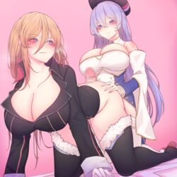 1futa 1girls absurdres all_fours ass azur_lane big_breasts big_penis bismarck_(azur_lane) black_footwear black_headwear black_jacket blue_eyes boots bottomless braid breasts buttjob buttons censored cleavage clothed clothing coat detached_sleeves double-breasted duo eyebrows_visible_through_hair female french_braid fur-trimmed_boots fur_trim futa_on_female futa_with_female futanari gold_trim hair_between_eyes highres huge_breasts human jacket kneeling light-skinned_female light-skinned_futanari light_skin long_hair looking_back mosaic_censoring multiple_girls pale_skin partially_clothed penis pink_background purple_coat purple_eyes purple_hair rikuguma rodney_(azur_lane) simple_background thigh_boots thighhighs two-tone_coat very_long_hair white_coat white_footwear