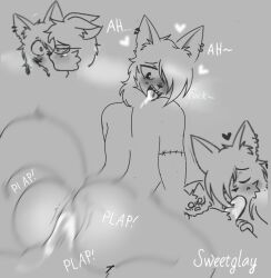 2boys anal ass big_butt blush cum emo feline femboy femboy_furry furry furry_cat furry_emo furry_wolf furry_yaoi male/male oral original_characters penetrating penis perspiration piercing sex wolf yaoi_furry yiff