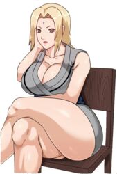 1girls big_breasts breasts cleavage female naruto naruto_(series) naruto_shippuden pinkpawg solo solo_female tagme tsunade