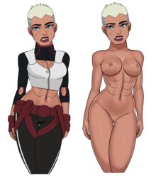 cartoon_network dc dc_comics earth_16 face_scar female muscular muscular_female nude nude_female scar sunsetriders7 tuppence_terror young_justice young_justice_(cartoon) zzzqueen1