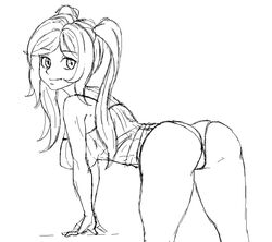 all_fours ass ass_focus bent_over fire_emblem fire_emblem_awakening nintendo novam robin_(fire_emblem) robin_(fire_emblem)_(female) thighs twintails underwear