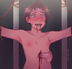 blood disembodied_penis gore guro persona tied_up tohru_adachi wound_fucking wound_penetration