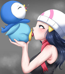1boy 1girls 200mitrasi alternate_breast_size animal_genitalia animal_penis big_breasts blowjob blue_body blue_eyes blue_hair breasts censor_bar censored closed_eyes dawn_(pokemon) fellatio female feral feral_on_female hat interspecies large_breasts long_hair male nintendo oral penis piplup pokemon pokemon_(species) pokemon_dppt pokephilia scarf size_difference smaller_male