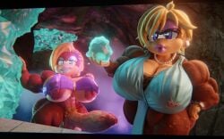 3d character_request diag34k donkey_kong_(series) futanari hyper_penis muscular_female muscular_futa original_character pubic_hair