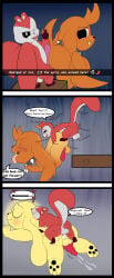 3_panel_comic absurd_res adozthechipmunk all_fours animal_genitalia animal_penis anthro anus ass_up backsack balls blush bodily_fluids bouncing_balls breath buckteeth butt canid canine canine_genitalia canine_penis chikn_nuggit chikn_nuggit_(chikn_nuggit) chikn_nuggit_(spicy_form) claws collar comic cum cum_inside cum_overflow cute_fangs dialogue duo erection fangs from_behind_position genital_fluids genitals glowing hawt_saus_(chikn_nuggit) hi_res knot larger_sub long_ears male male/male mammal nude onomatopoeia panting pawpads penis perching_position raised_tail rear_view rodent sciurid selfie sex size_difference sound_effects spiked_collar spikes submissive tail tapering_penis teeth text tongue tongue_out top_hole transformation tree_squirrel