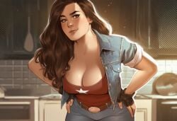 1girls ai_generated america_chavez avengers big_ass big_breasts big_thighs breasts brown-skinned_female brown_body brown_skin curvaceous curvy curvy_figure dark-skinned_female dark_skin digital_media_(artwork) female hips hourglass_figure huge_ass huge_breasts huge_thighs large_ass large_breasts large_thighs legs marvel marvel_comics mature mature_female phophopho slim_waist thick thick_hips thick_legs thick_thighs thighs voluptuous waist wide_hips wide_thighs young_avengers