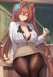 1girls ai_generated animal_ears anthropomorphization daiwa_scarlet_(umamusume) eyes female hair legs skin tagme umamusume umamusume_pretty_derby young