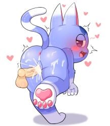 0227 1boy 1girls 2022 4_fingers 4_toes animal_crossing anthro anus ass blue_body blue_ears blue_fur blue_hair blush blush_lines colored cum cum_in_pussy cum_inside cum_on_body digital_drawing_(artwork) digital_media_(artwork) disembodied_penis domestic_cat felid feline felis female female_penetrating female_penetrating_male fur furry heart light_skin looking_at_viewer looking_back male male/female male_penetrated markings nintendo nude nude_female open_mouth pawpads paws penetration penis purple_eyes pussy rape rosie_(animal_crossing) sex shaking side_view simple_background solo standing standing_sex tail toes vagina video_games white_background white_skin