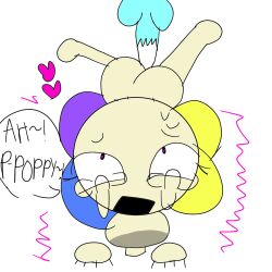 bed blushcrunch_studio blushing buttjob chibi_style crying crying_with_eyes_open dandy's_world dandy_(dandy's_world) dandys_world doggy_style futanari no_shading slop_art