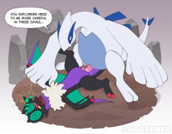 anthro bodily_fluids cum dogtober dominant dominant_male duo english_text generation_2_pokemon generation_6_pokemon genital_fluids genitals grin hypnosis legendary_pokemon lugia male male/male mind_control nintendo noivern penetration penis pokemon pokemon_(species) questionable_consent ringed_eyes smile submissive submissive_male tapering_penis text