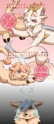 absurd_res anthro anus blush blush_lines body_blush butt_blush ear_blush fabulous_beasts group hi_res hooves kaoshenmea male nude nude_male shi_qilin sibuxiang_the_kirin_(fabulous_beasts) trio yu_qilin_(fabulous_beasts)